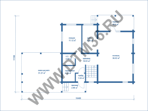 план 1го этажа дом Дон 157м2